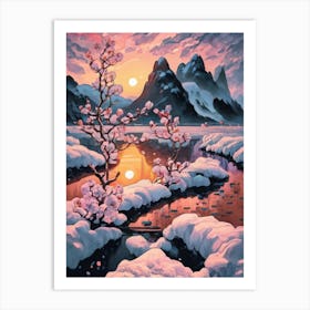 Snowy Mountains Art Print