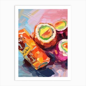 Sushi Oil Painting 8 Art Print