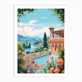 Villa Carlotta Italy Illustration 1  Art Print