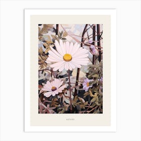 Flower Illustration Asters 3 Poster Art Print