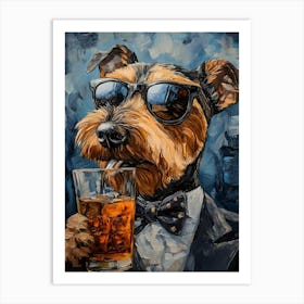 Sophisticated Airedale 5 Art Print