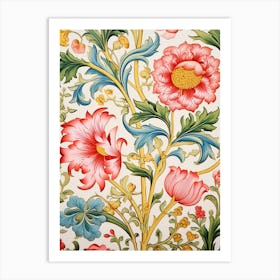 Floral Wallpaper 37 Art Print