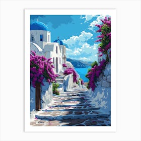 Beautiful Santorini Greece Wall Art 23 Art Print