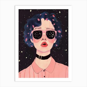 Girl With Sunglasses 4 Art Print