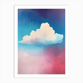 Cloud Wall Art Painting Pink Blue Sky Print Art Print