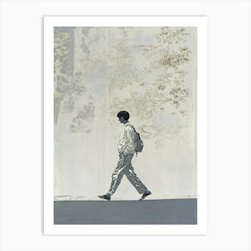 Man Walking 1 Art Print