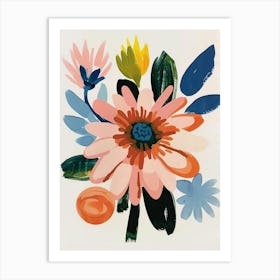 Painted Florals Dahlia 2 Art Print