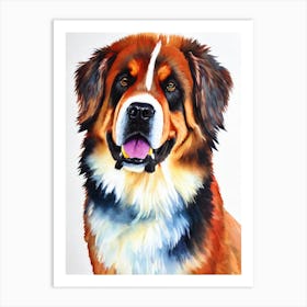 Tibetan Mastiff 2 Watercolour Dog Art Print