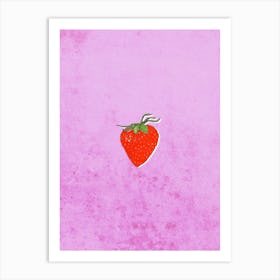 The Lonely Strawberry Art Print