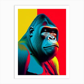 Cheeky Gorilla Gorillas Primary Colours 3 Art Print