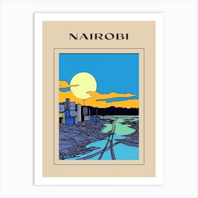 Minimal Design Style Of Nairobi, Kenya 1 Poster Art Print