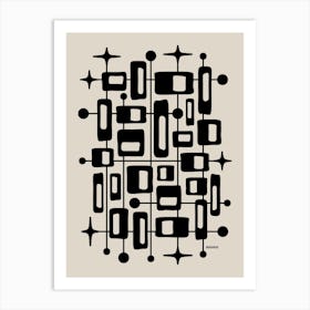 Mid Century Modern Cosmic Abstract 2 Poster