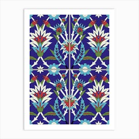 Turkish Tile - Iznik — Turkish pattern Art Print