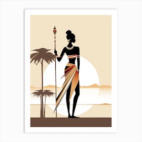 Minimalist Reflections: African Tribe's Soul Art Print