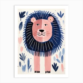 Playful Illustration Of Lion For Kids Room 3 Art Print