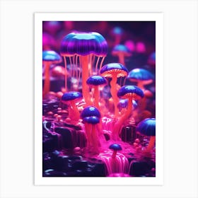 Psychedelic Mushrooms Print Art Print