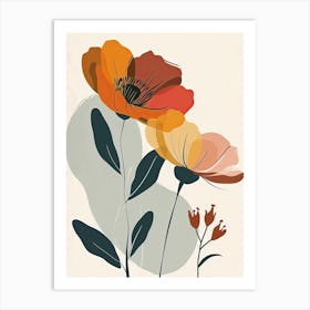 Poppies, Scandinavian Simplicity Art Print