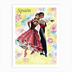 Spain, Couple of Traditional Dancers Art Print