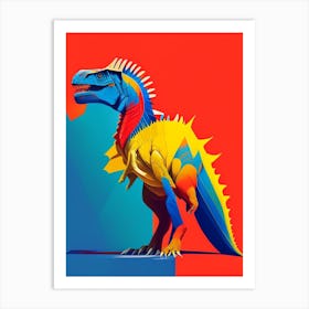 Kritosaurus 1 Primary Colours Dinosaur Art Print