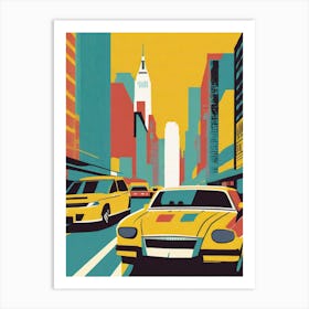 New York City Taxis 3 Art Print