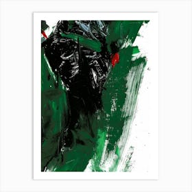 Green And Black Art Print