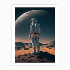 Astronaut On Mars Art Print