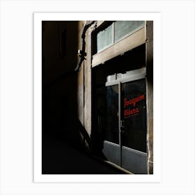Street Shadows In Barcelona Art Print
