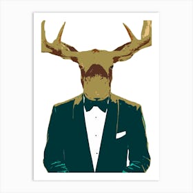Moose Suit Art Print