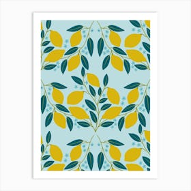 Lemon Symmetry Art Print