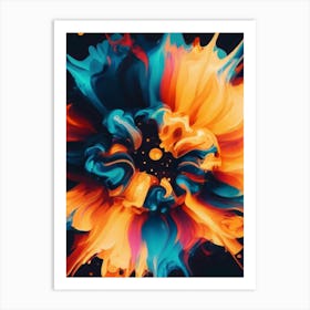 Abstract Flower Painting 3 Art Print