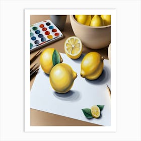 Draw Lemon Art Print