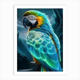 Parrot In The Forest Art Print