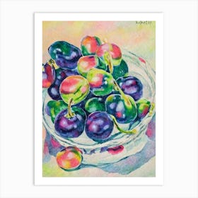 Cranberry Vintage Sketch Fruit Art Print