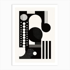 Abstract Black And White Painting 2 Art Print