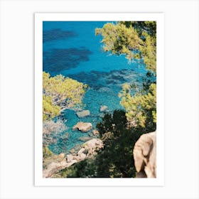 Blue rocky coast of Ibiza // Ibiza Nature & Travel Photography Art Print