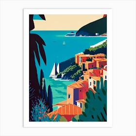 Cinque Terre National Park Italy Pop Matisse Art Print