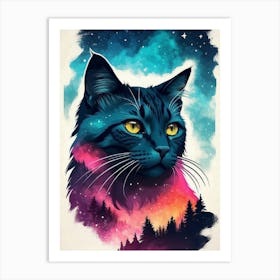 Galaxy Cat 2 Art Print