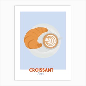 Croissant & Coffee Paris Art Print