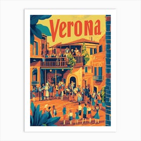 Aihrgdesign A 1970s Inspired Travel Poster For Verona Depicti 258ed8d4 C7b8 40c7 96b7 Cad0e7f0f5a8 0 Art Print