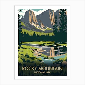 Rocky Mountain National Park Vintage Travel Poster 7 Art Print