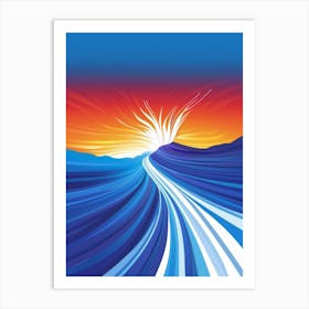 Sunset On The Ocean Art Print