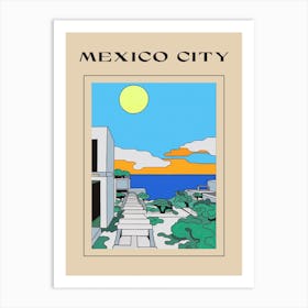 Minimal Design Style Of Mexico City, Mexico 1 Poster Art Print