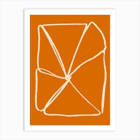 Square On An Orange Background Art Print