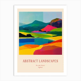 Colourful Abstract The Lake District England 4 Poster Art Print