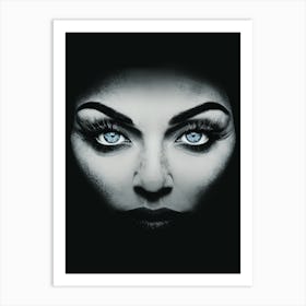 Woman With Blue Eyes Art Print