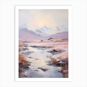 Dreamy Winter Painting Snowdonia National Park United Kingdom 4 Art Print