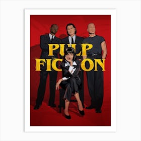 Pulp Fiction Tarantino Group Art Print