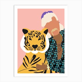 Joe Exotic Pink Tiger 2 Art Print