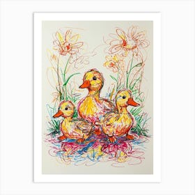 Ducklings 2 Art Print