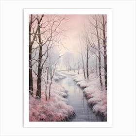 Dreamy Winter Painting Northumberland National Park United Kingdom 2 Art Print